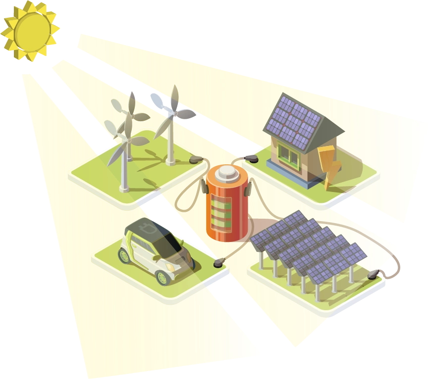 3D icon of house with solar and sun rays - solar panels - Level Up Solar